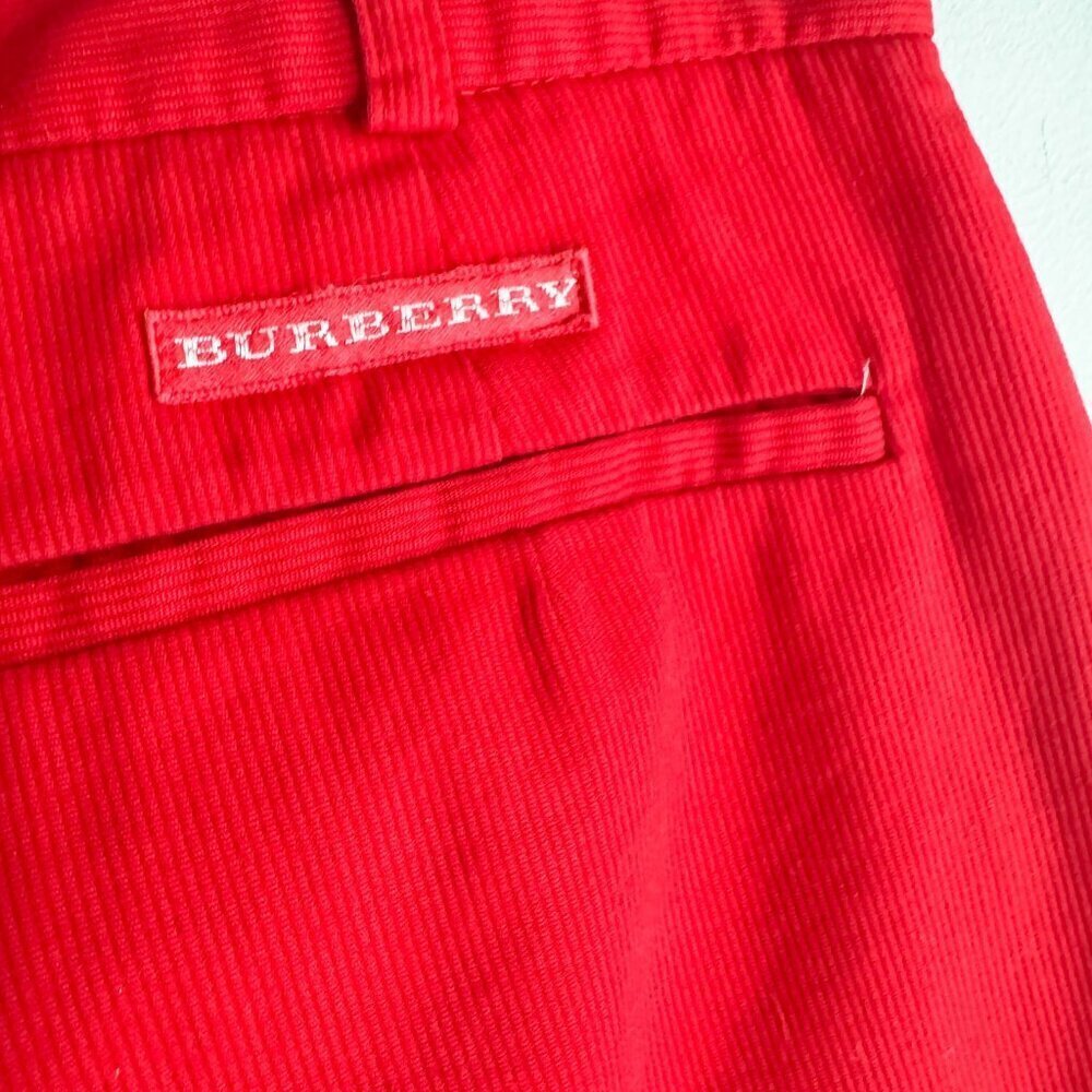 Burberry Golf Red Corduroy Bootcut High waist Pants 0/2 - Picture 11 of 15